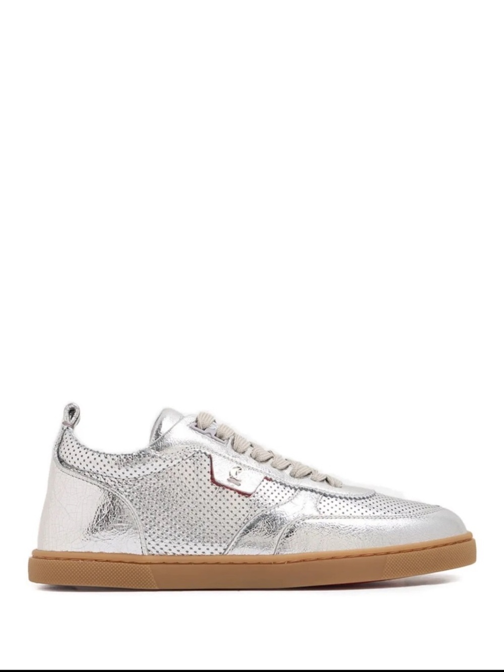 Christian Louboutin Tutti Rui Leather Sneakers Silver Men’s EU 45/US 12
